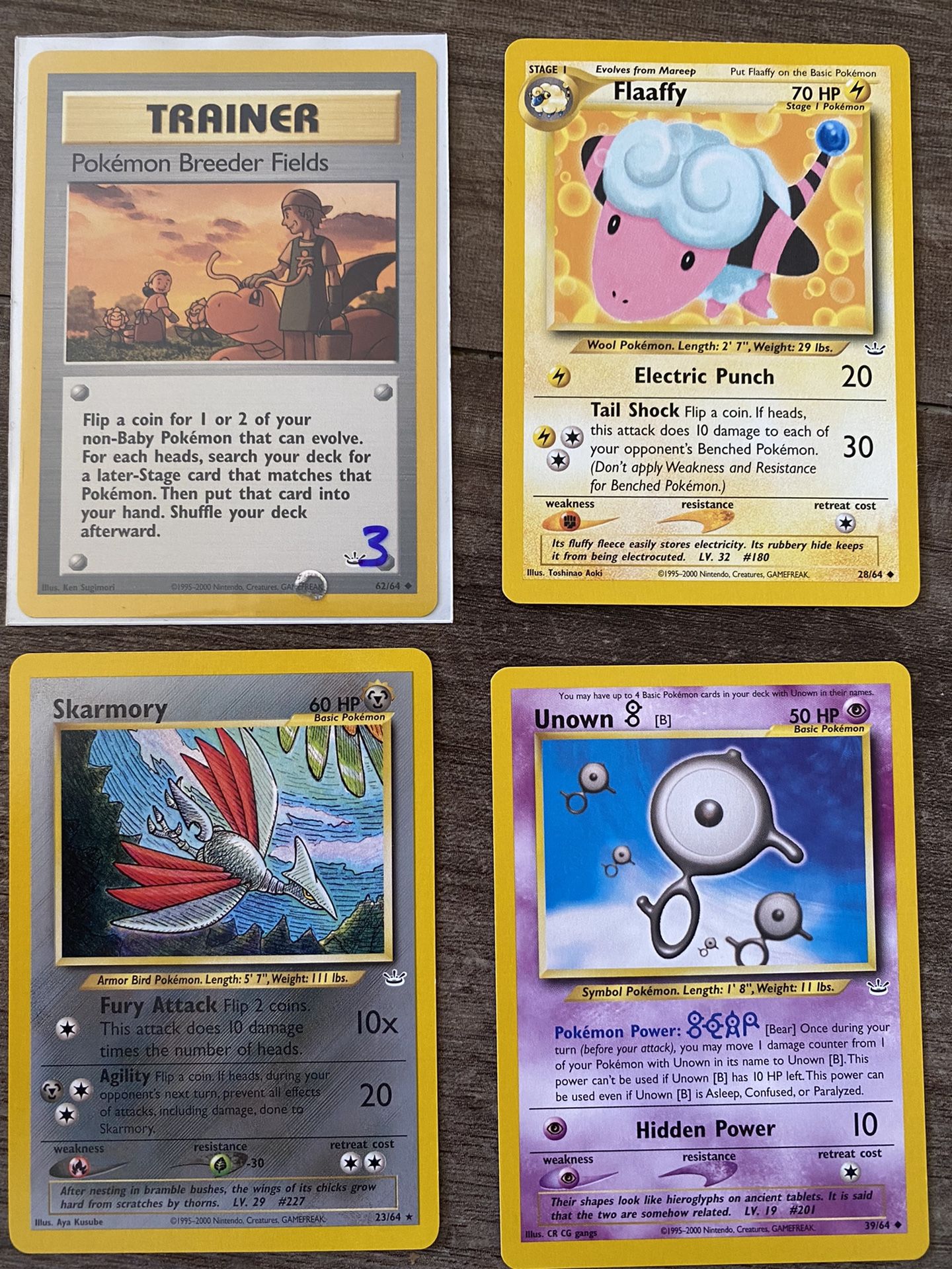 Pokémon Neo cards MINT/NM