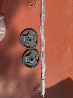 Olympic 2inch 45.lbs Barbell With 45.lbs X 2 