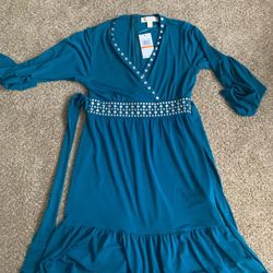 Michael Kors Lux Teal Dress