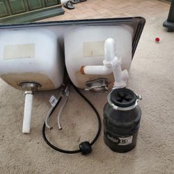 Stainless Steel Sink With Price Pfister Faucet And In-sink-restoring Garbage Disposal 