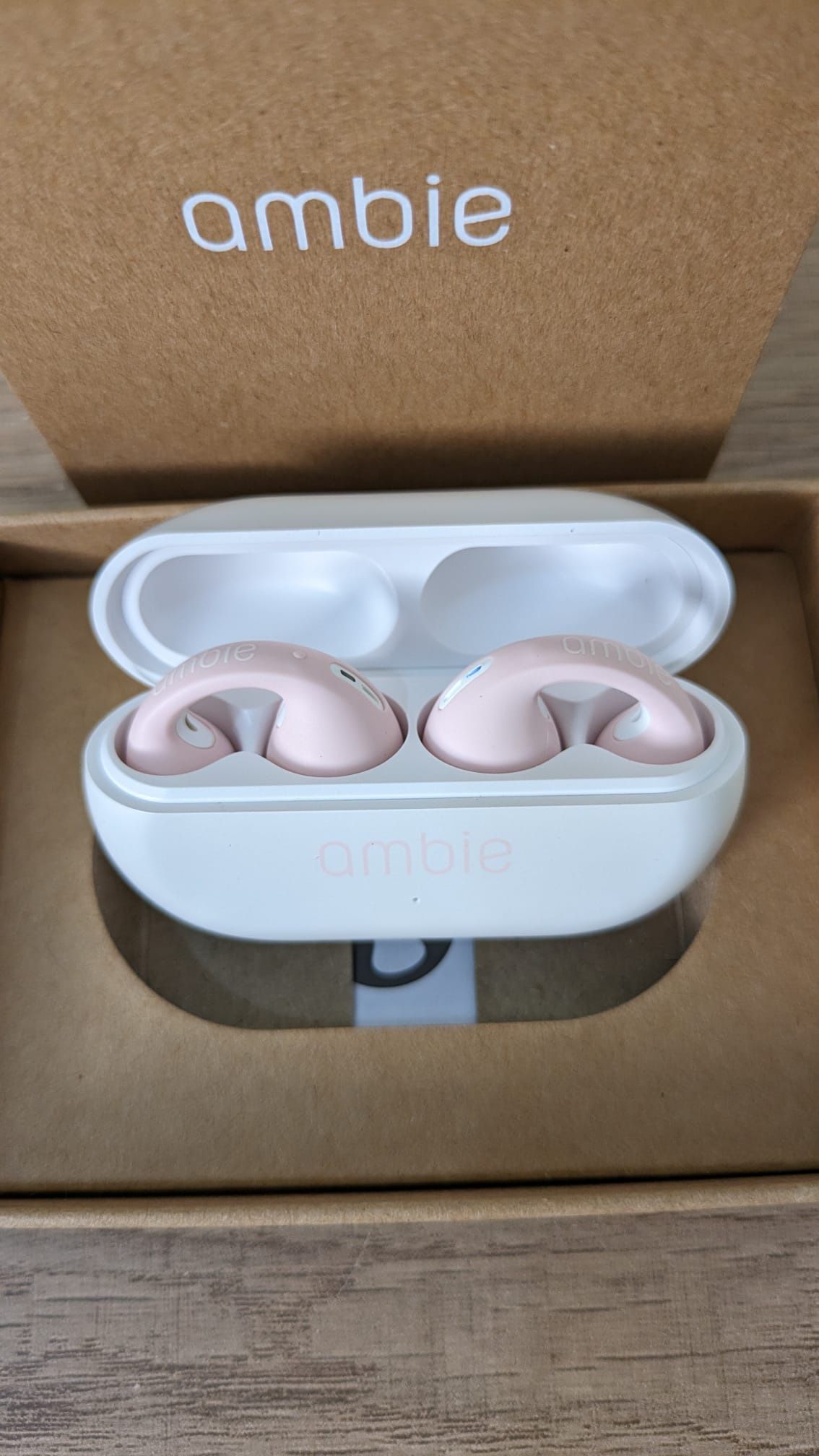 Ambie Sound Earcuffs AM-TW01 Baby Pink Open-Ear Bluetooth Wireless Earphone