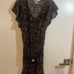 Wall Flower Dress With Belt- Size Large