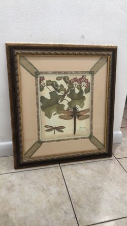 Dragonflies Foliage Wall Art Frame