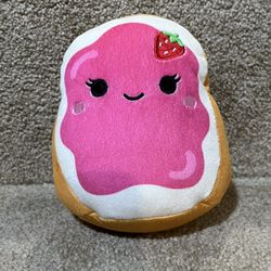 Squishmallows Strawberry Jam Toast Stuffed Squishy Plush 6"