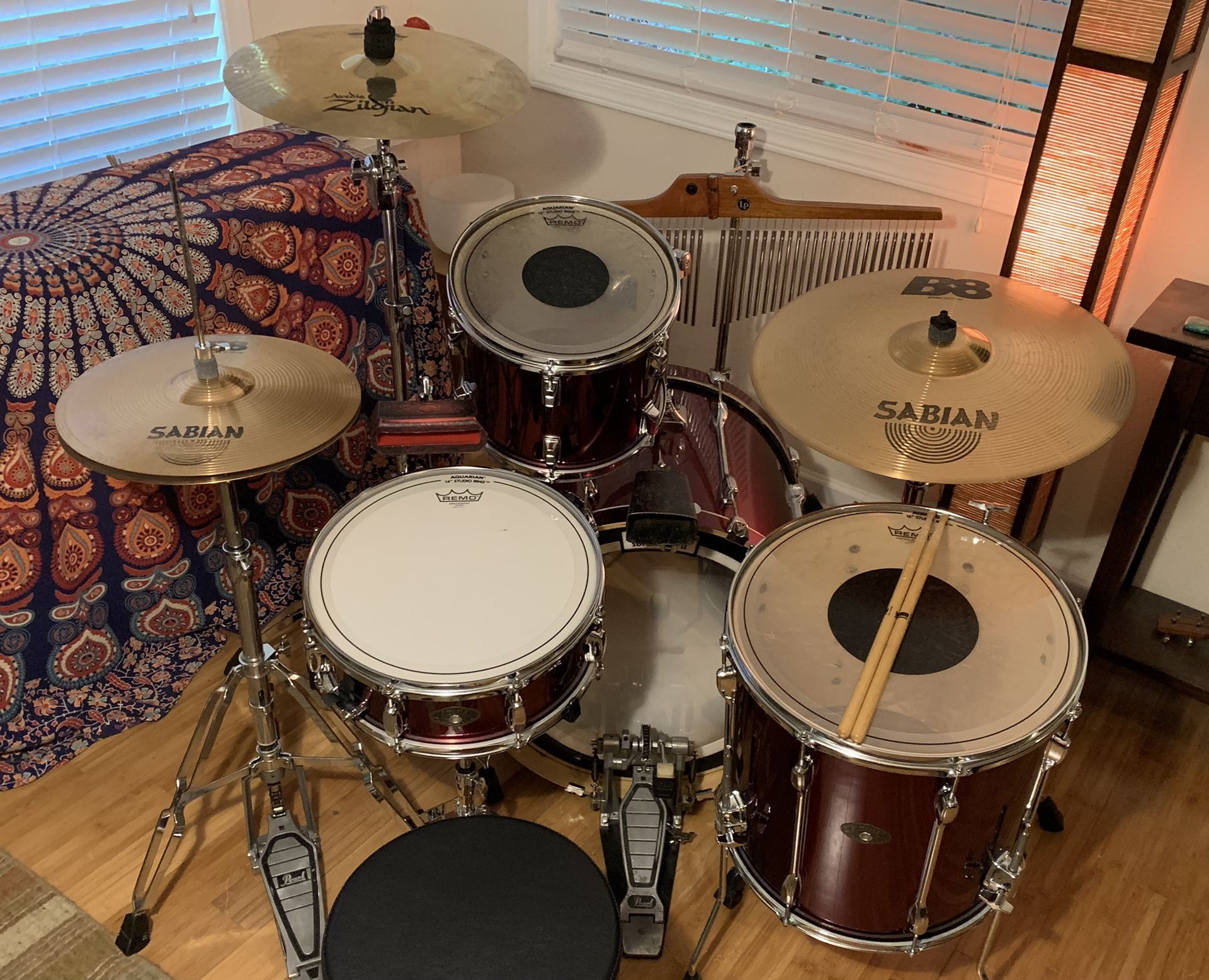 Tama Rockstar Drum Set, CB 700 Tom, Cymbals