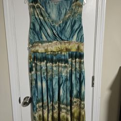 Island Escape Wrap-Front Dress (XL)