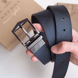 Burberry Men’s Belt With Box New Brand As Gift 