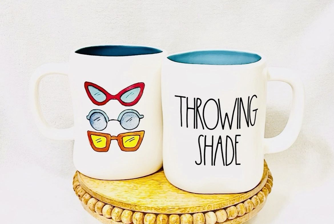 Rae Dunn THROWING SHADE Mug BRAND NEW