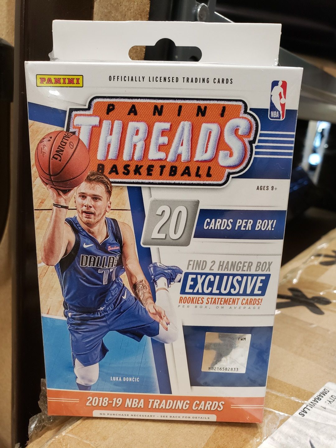 2018-19 Panini Threads Basketball Hanger Box- 20 NBA Trading Cards $8 FIRM each, 15 AVAILABLE