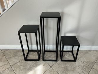 custom steel plant stand set (NEW)