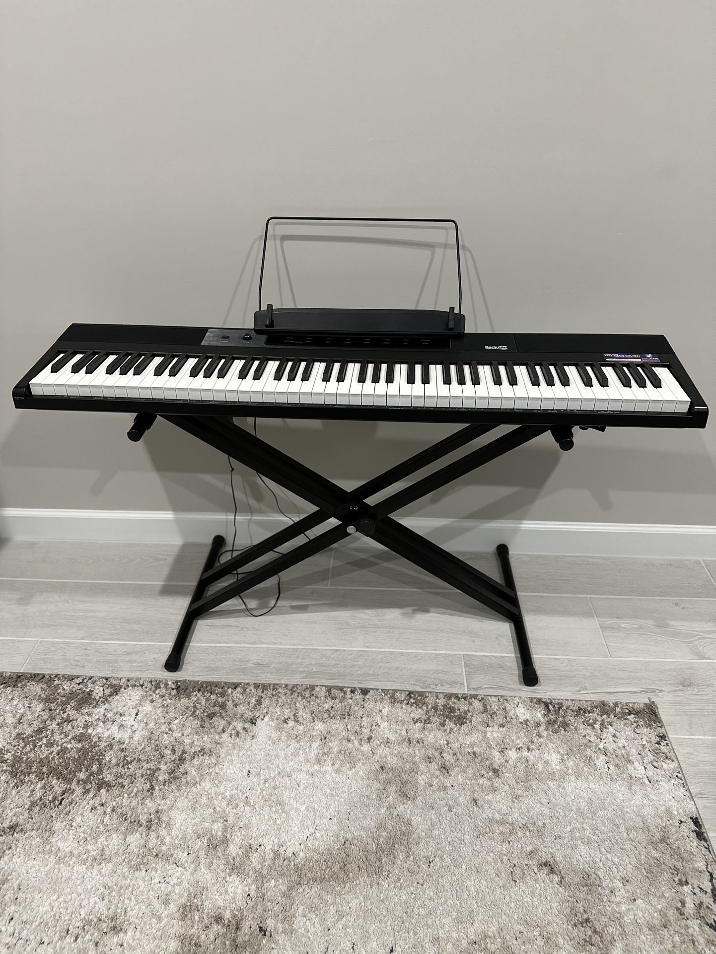 RockJam 88 Key Digital Piano Keyboard Piano With Stand