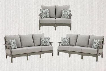 Outdoor Sofa (×2) & Outdoor Loveseat