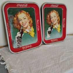 Coke A Cola Vintage Trays