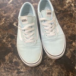 Baby Blue Vans Size 9 Woman 