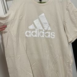 Beige Adidas T Shirt 