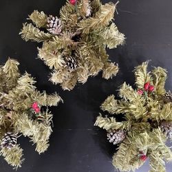 Vintage Chenille Feather-like Candle Rings Set of 3 Via 