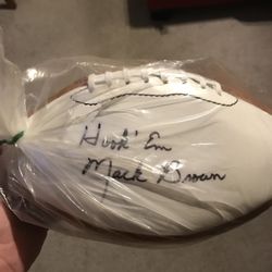 Mack Brown signed football