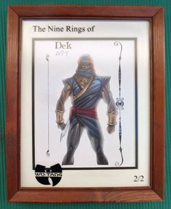 Framed Vintage 1999 The Nine Rings Of Wu Tang Comics 2/2 DEK Watermark Logo Art