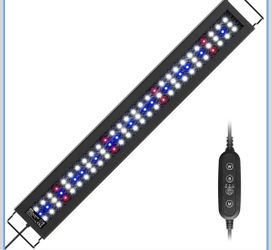 NICREW C10 Plants Freshwater LED Aquarium Light, Full Spectrum Fish Tank Light with LCD Timer, Color Temperature Adjustable, 48-60 in, 32 Watts