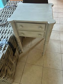 Pair of Vintage French Provincial Nightstands - Cottage Chic