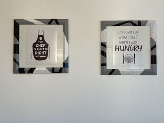 Decorative Picture Frames with Kitchen Phrases