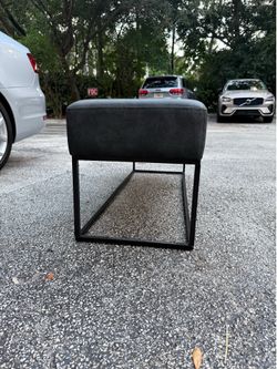 Grey bench