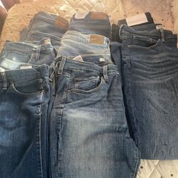 8 Pairs Of Jeans Size 8-10