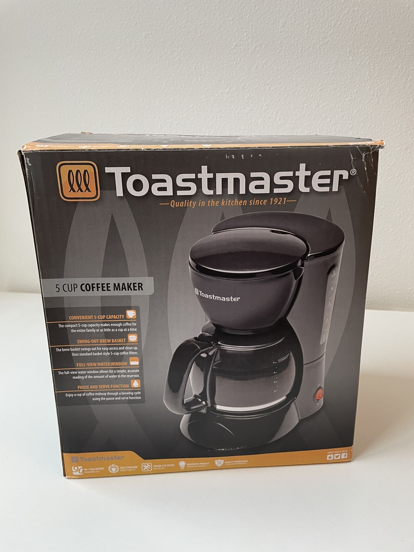 Toastmaster 5 Cup Coffee Maker