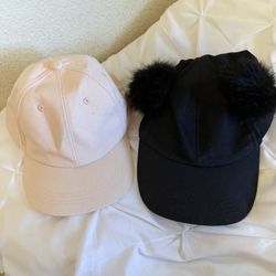 Light Pink and Black Hats 
