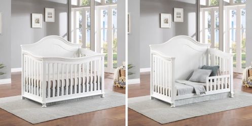 Caramia Jessie/Carlie Convertible Crib - White