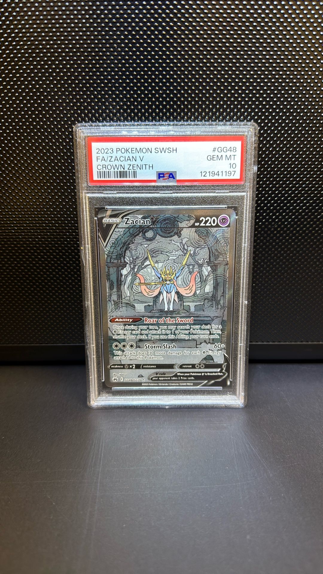 PSA 10 Pokemon Zacian V Crown Zenith FA