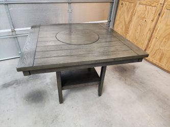 Solid wood table- Eight (8) Seater w/ Lazy Susan