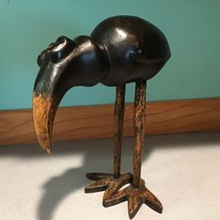 Wooden Carved Folk Art Bird