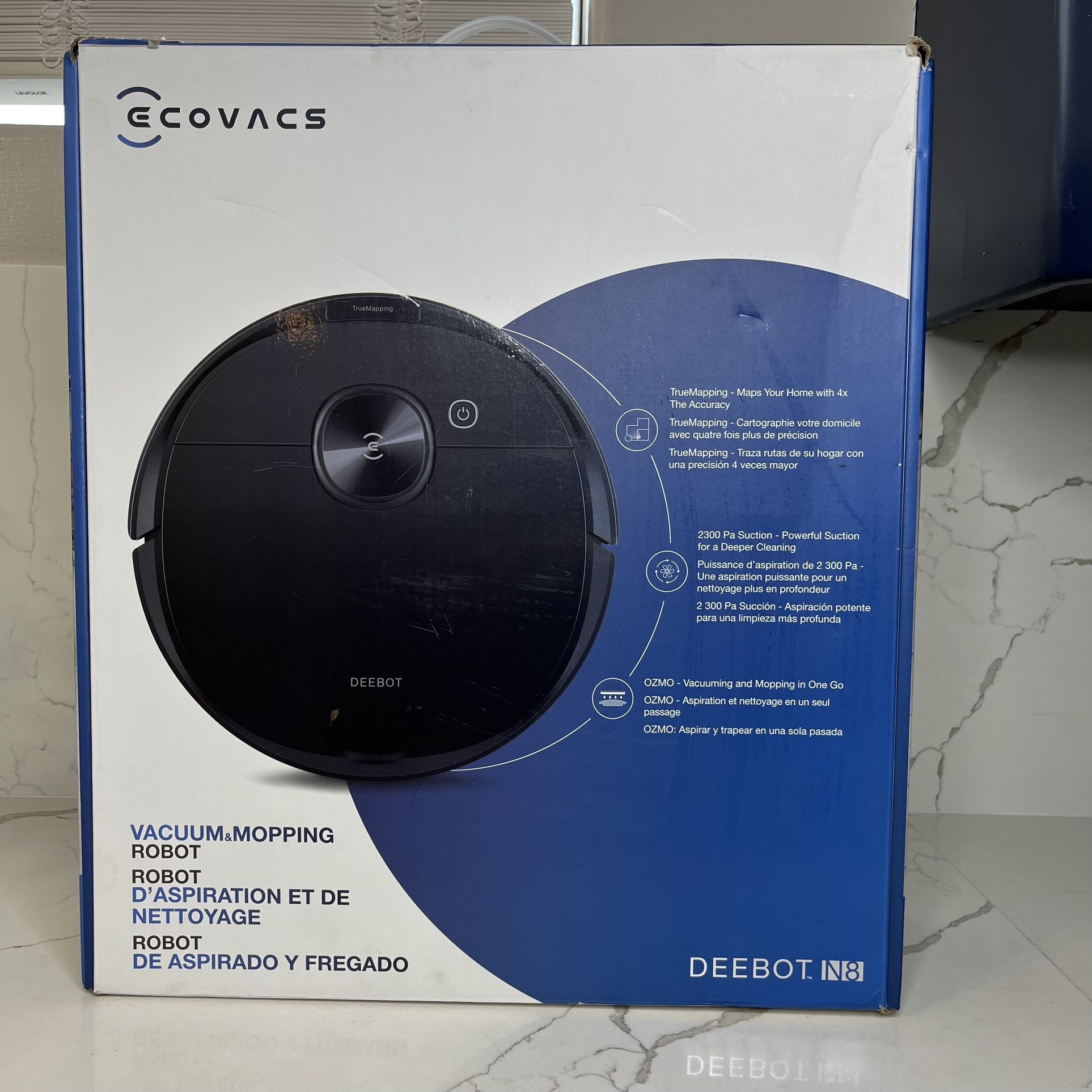 ECOVACS Deebot N8 Pro Robot Vacuum and Mop, Strong 2600Pa Suction, Laser Based LiDAR Navigation, Smart Obstacle Detection, Multi-Floor Mapping, Fully 