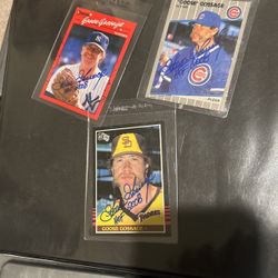 ((Not  $1 Make offer)) Autographed Goose Gossage 3 Baseball Cards