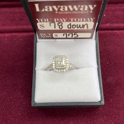 14K Engagement Diamonds Size 4.5 : 4.3 Grams 