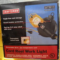 Craftsman Cord Reel Work Light (NEW)