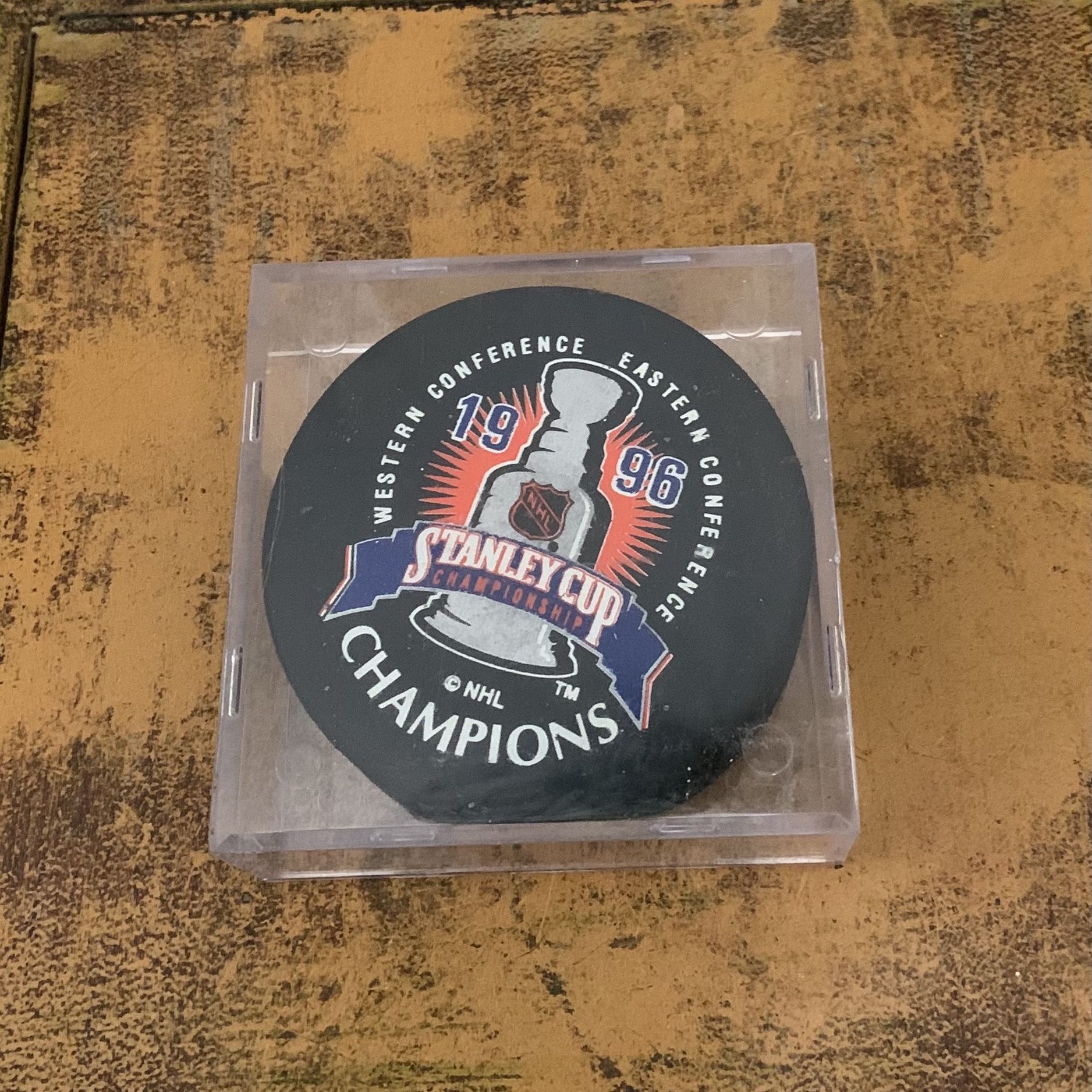 1996 NHL Stanley Cup Championship - Colorado Avalanche Puck With Case