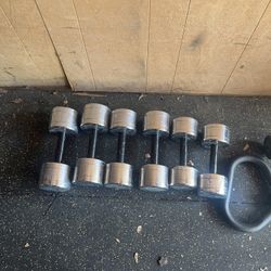 Chrome Dumbbell Weights 