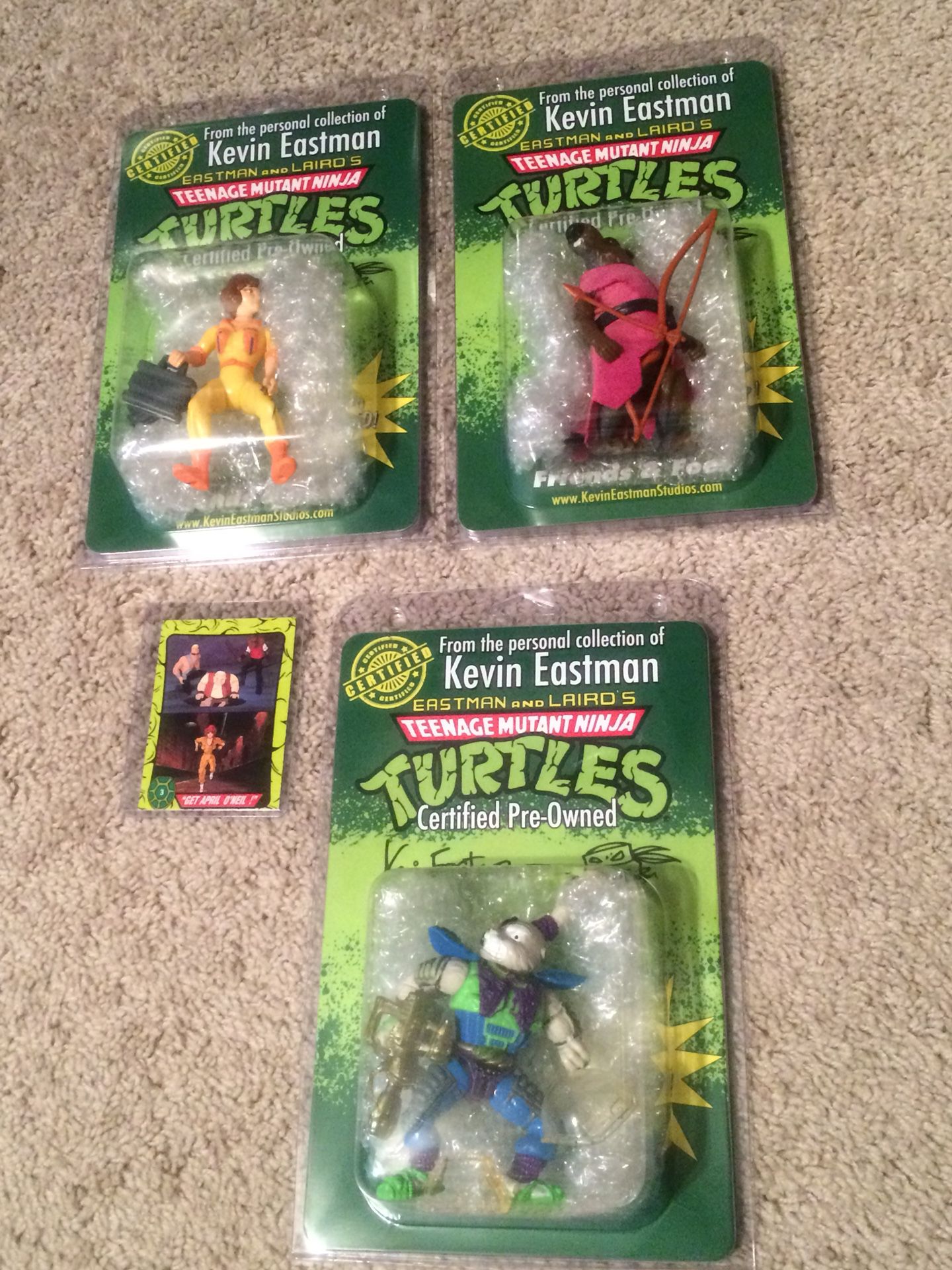 SIGNED TMNT Ninja Turtles Figures From Kevin Eastman’s Collection SHIPPING ONLY
