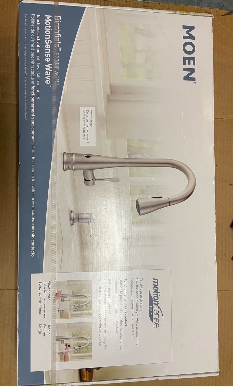 MOEN Birchfield Touchless Single-Handle Pull-Down Sprayer Kitchen Faucet in Spot Resist Stainless, 2 Available