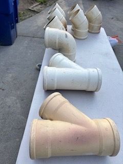 PVC Drain/Sewer/Vent Fittings – SDR-35 | 6" & 8" | Contractor Surplus