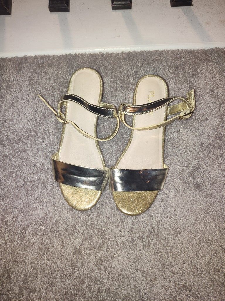 gold girls heels