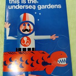 Vintage "This is the Undersea Gardens" book, 1970's, marine life guide, paperback 