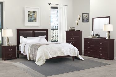 Queen BEDROOM SET AVAILABLE IN GREY AND DARK BROWN