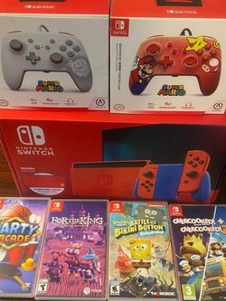 Nintendo Switch Mario Red Bundle NEW