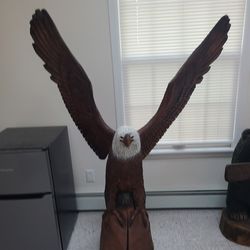 Eagle and Bear Wood Sculpture’s Hand Made