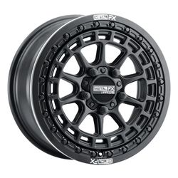 Metal FX Outlaw R Beadlock 15X7 5x114.3 +61mm Satin Black Wheels Wheels