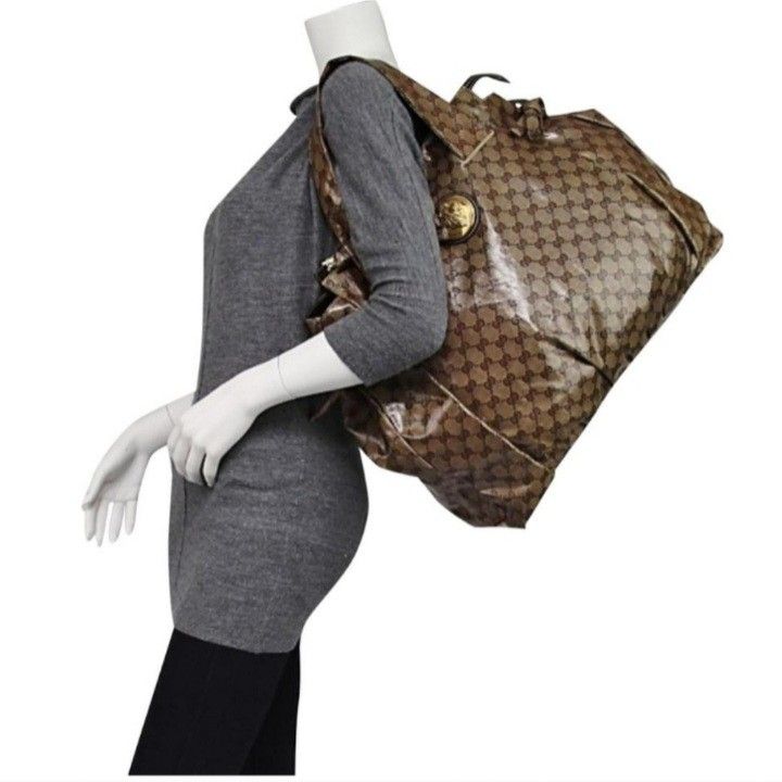 Authentic Gucci GG Monogram Supreme Crystal Hysteria Tote Bag
