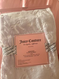 Lilac Juicy Couture Embossed Plush Blanket // Twin // 60 in x 90 in
